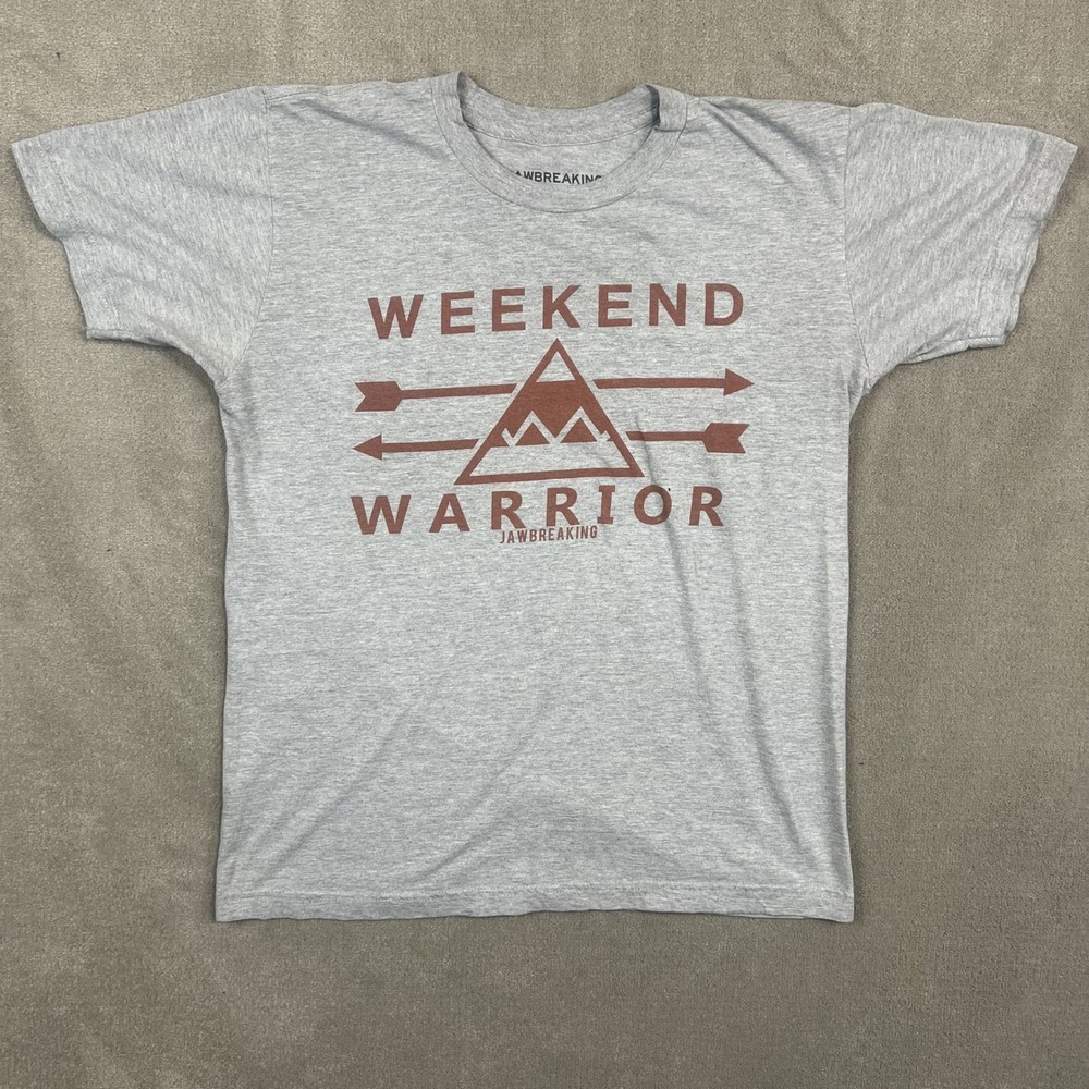 Jawbreaking Weekend Warrior Graphic Tee Size M Gray Cotton Gorpcore Streetwear